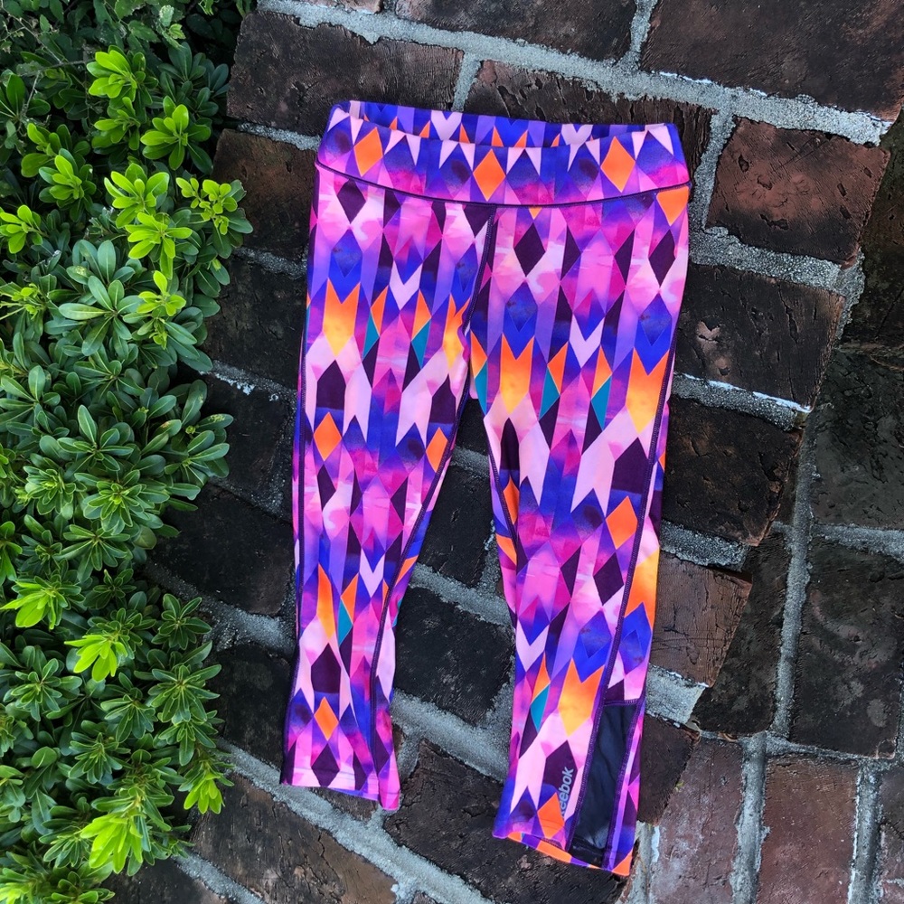Reebok Pink & purple leggings size small